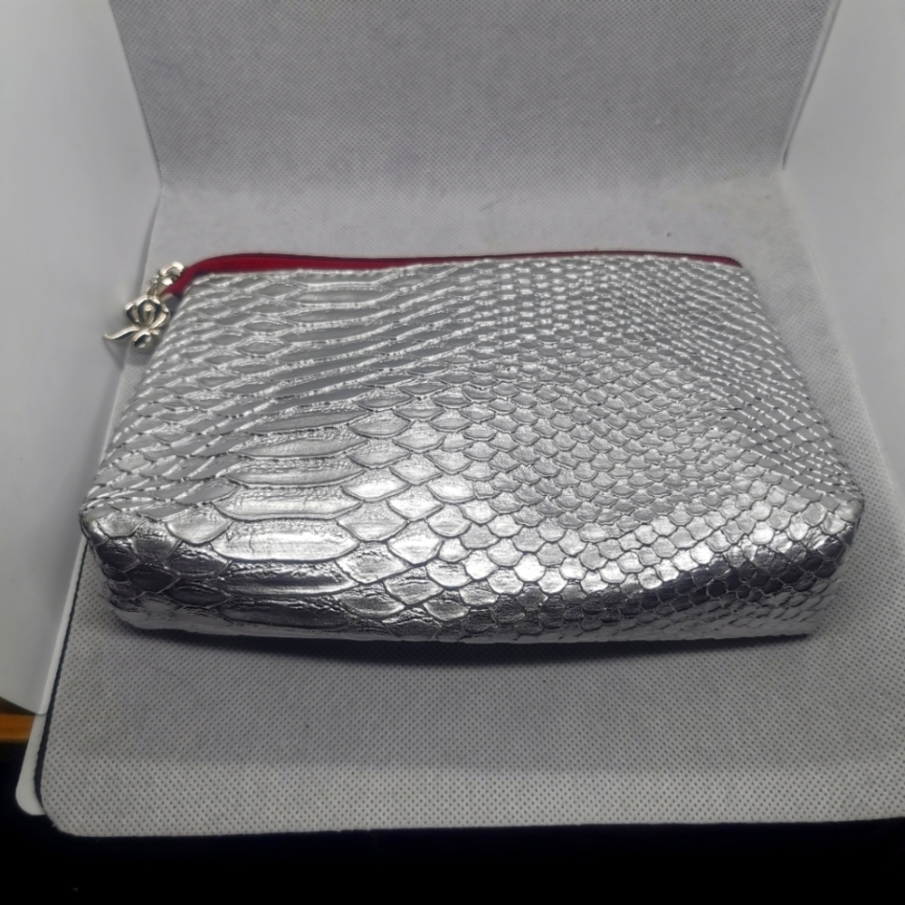 Sisley Makeup Bag Silver Snake Skin